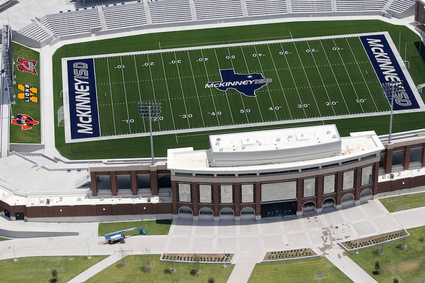 A 2018 file photo shows McKinney ISD stadium nearing completion. The venue, which seats...