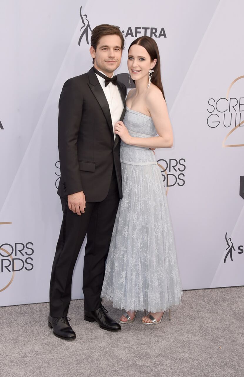 Jason Ralph, who was born in McKinney, and wife Rachel Brosnahan arrive at the 25th annual...