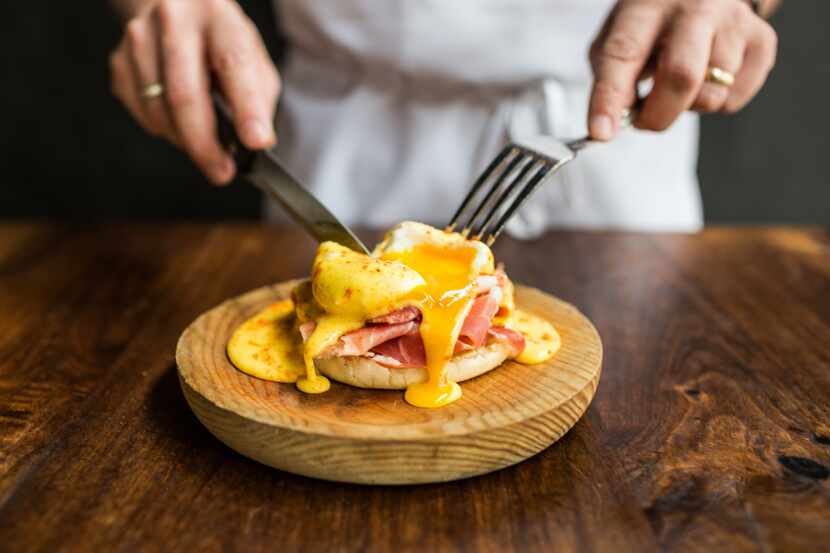Barcelona Wine Bar is offering a Jamon Serrano Benedict for Mother's Day 2023.