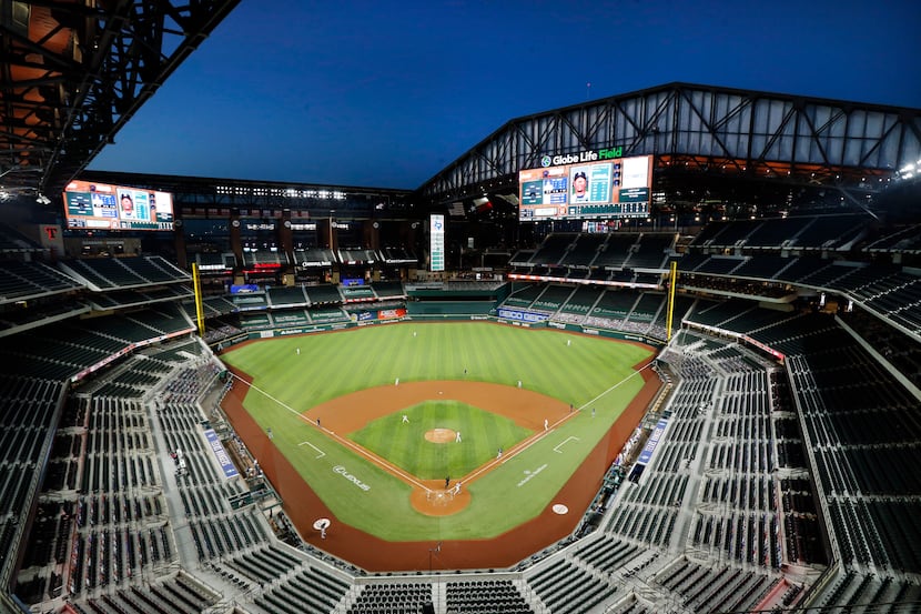 The retractable roof of Globe Life Field was open for the first time during a regular season...