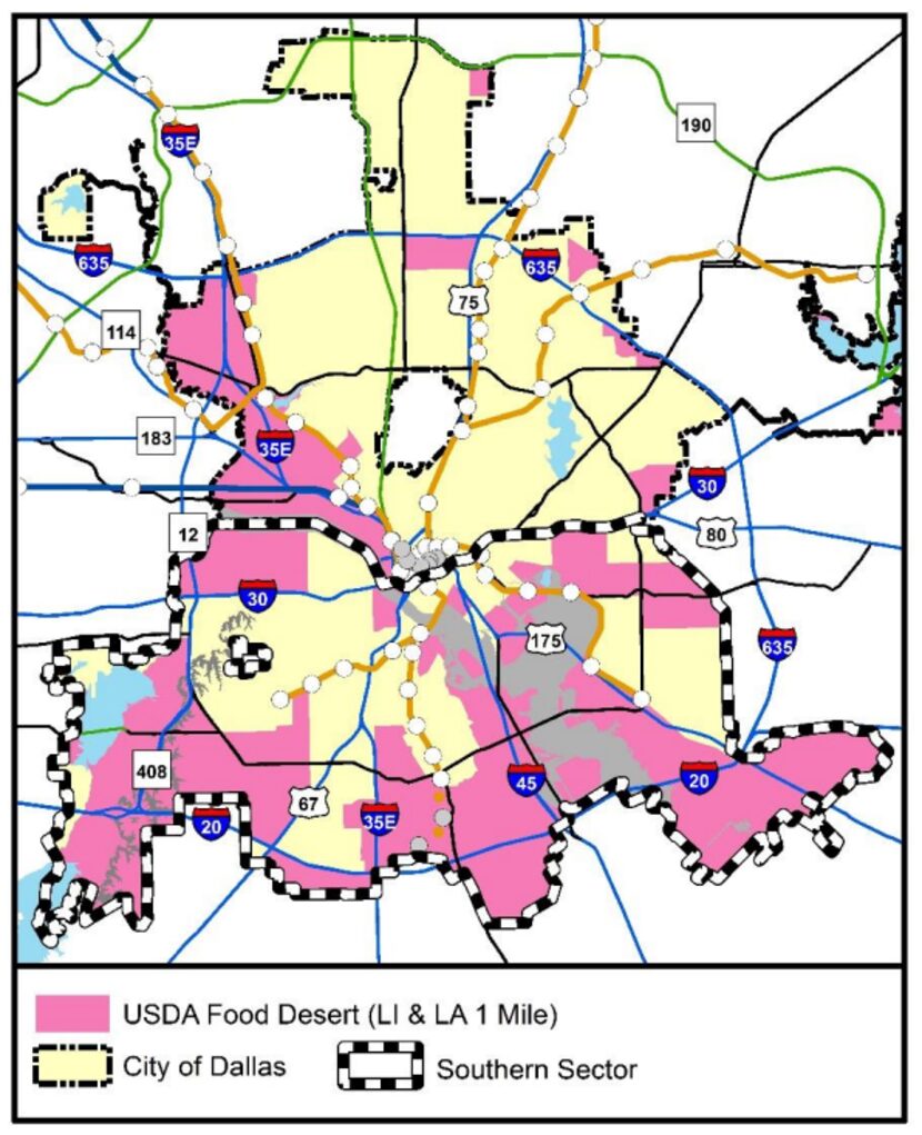 The map contained in the city's $3 million notice of funding availability for a southern...