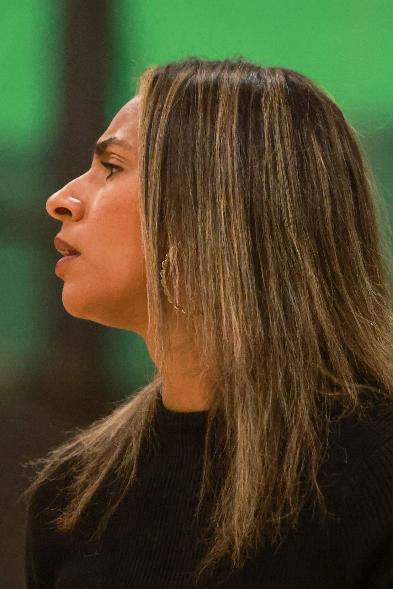 Lloyd V. Berkner High School STEM Academy Head Coach Nikki Pugh during the volleyball game...