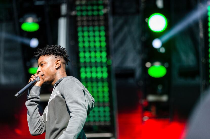 21 Savage performs at The Budweiser Made In America Festival on Sunday, Sept. 3, 2017, in...