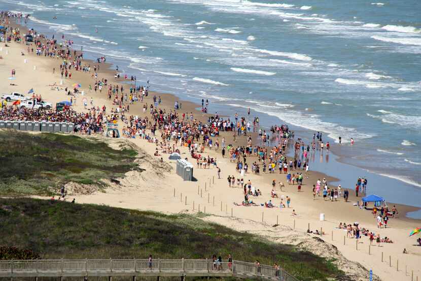 College crowds packed South Padre Island last spring break
