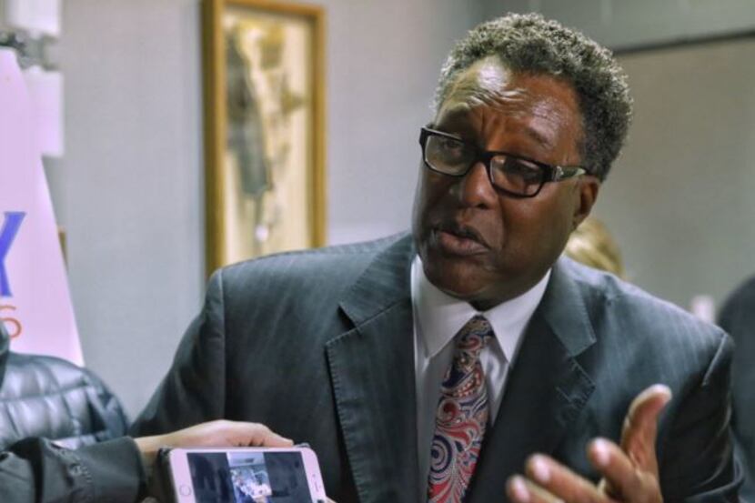  Dwaine Caraway, Dallas County commissioner candidate, describes a video of the altercation...
