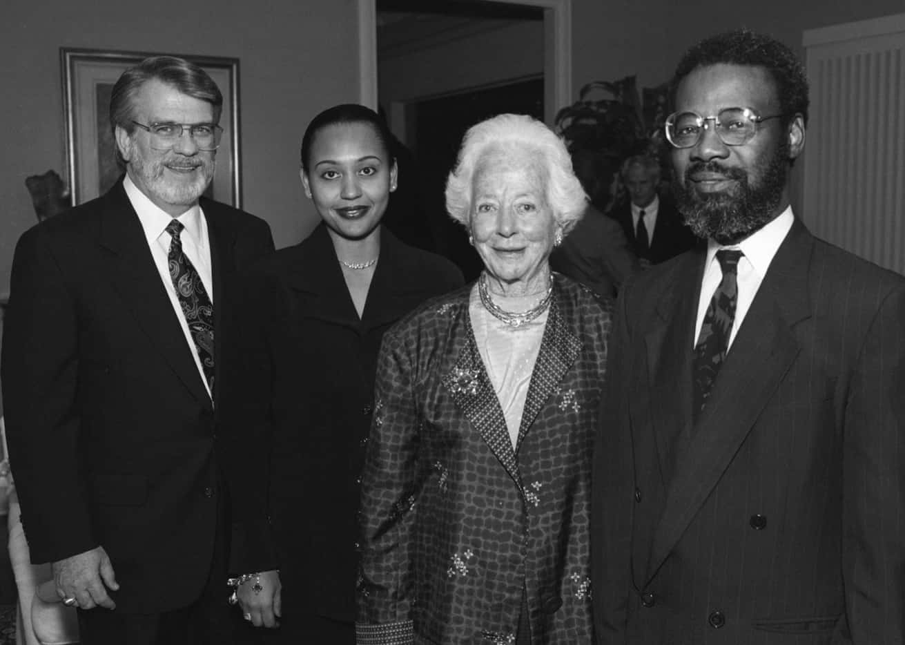 Denise Cros-Toure (second from left) with longtime Dallas philanthropist Margaret McDermott...