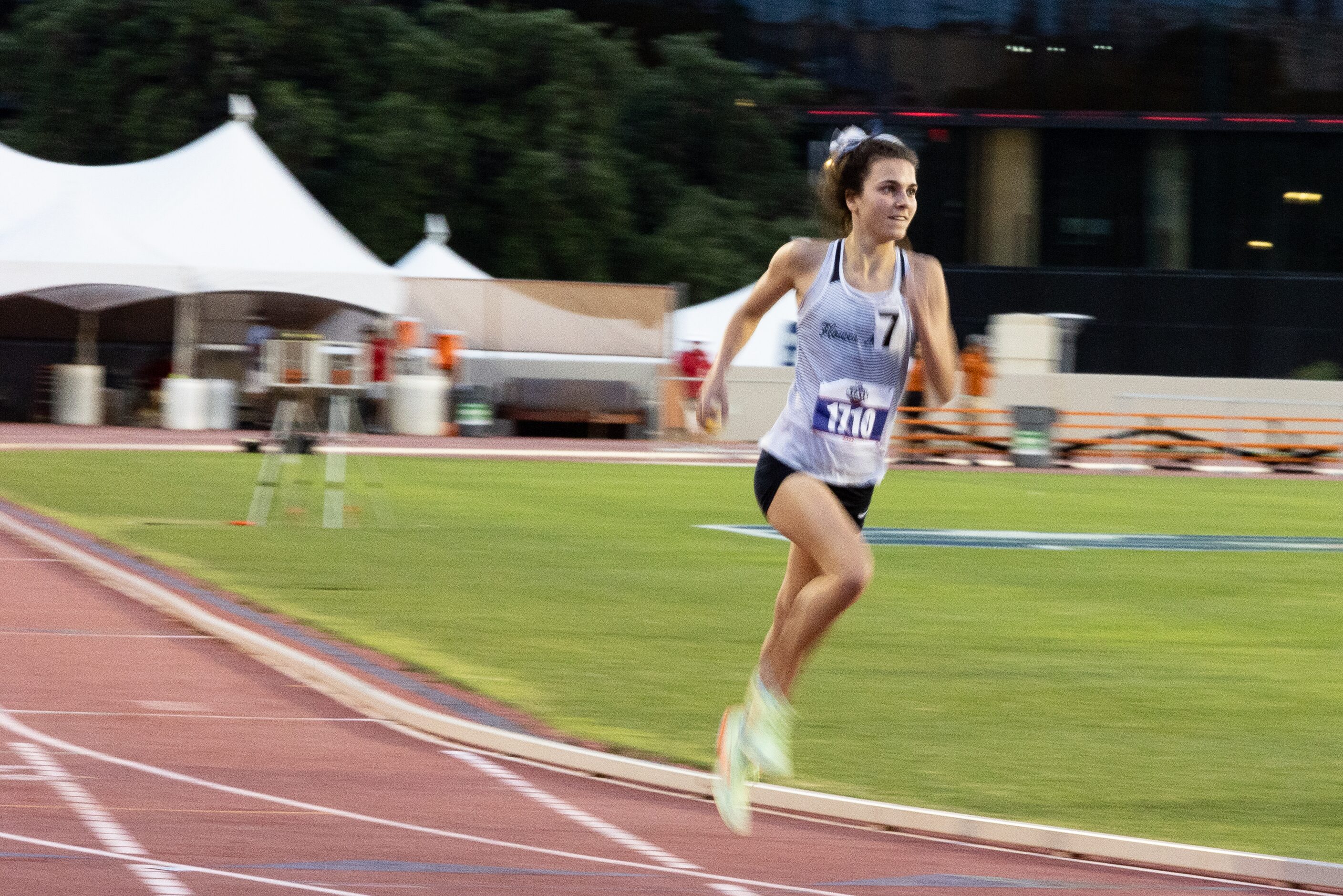 Natalie Cook of Flower Mound competes in the girls’ 1600-meter final at the UIL Track &...