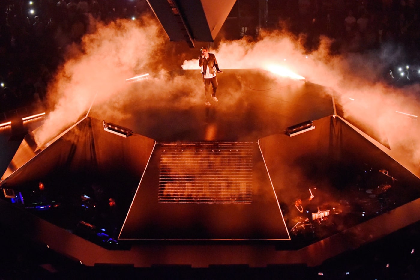 Rapper Jay-Z performs in concert at the American Airlines Center in Dallas, Tuesday evening,...