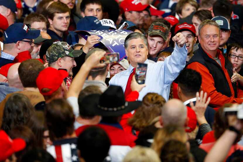 El presentador de Fox News Sean Hannity en un acto de campaña a favor del presidente Donald...