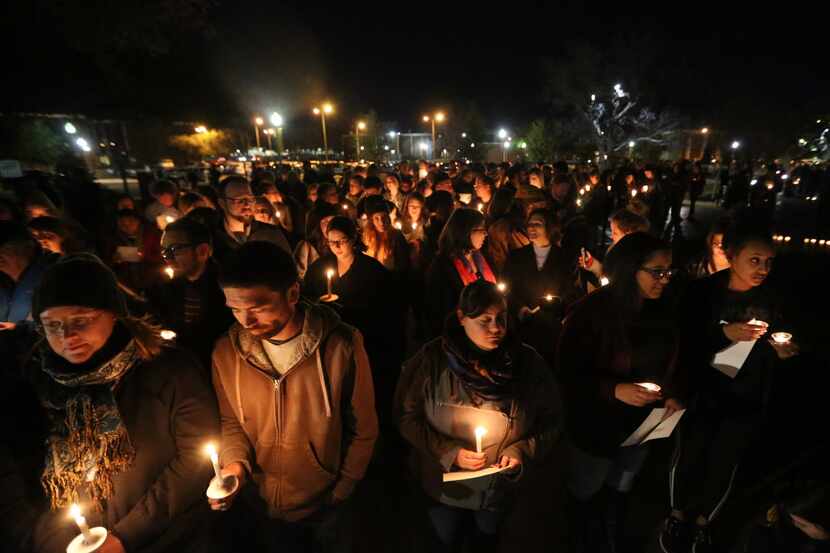 Baylor students and alumni held a candlelight vigil earlier this year for victims of sexual...