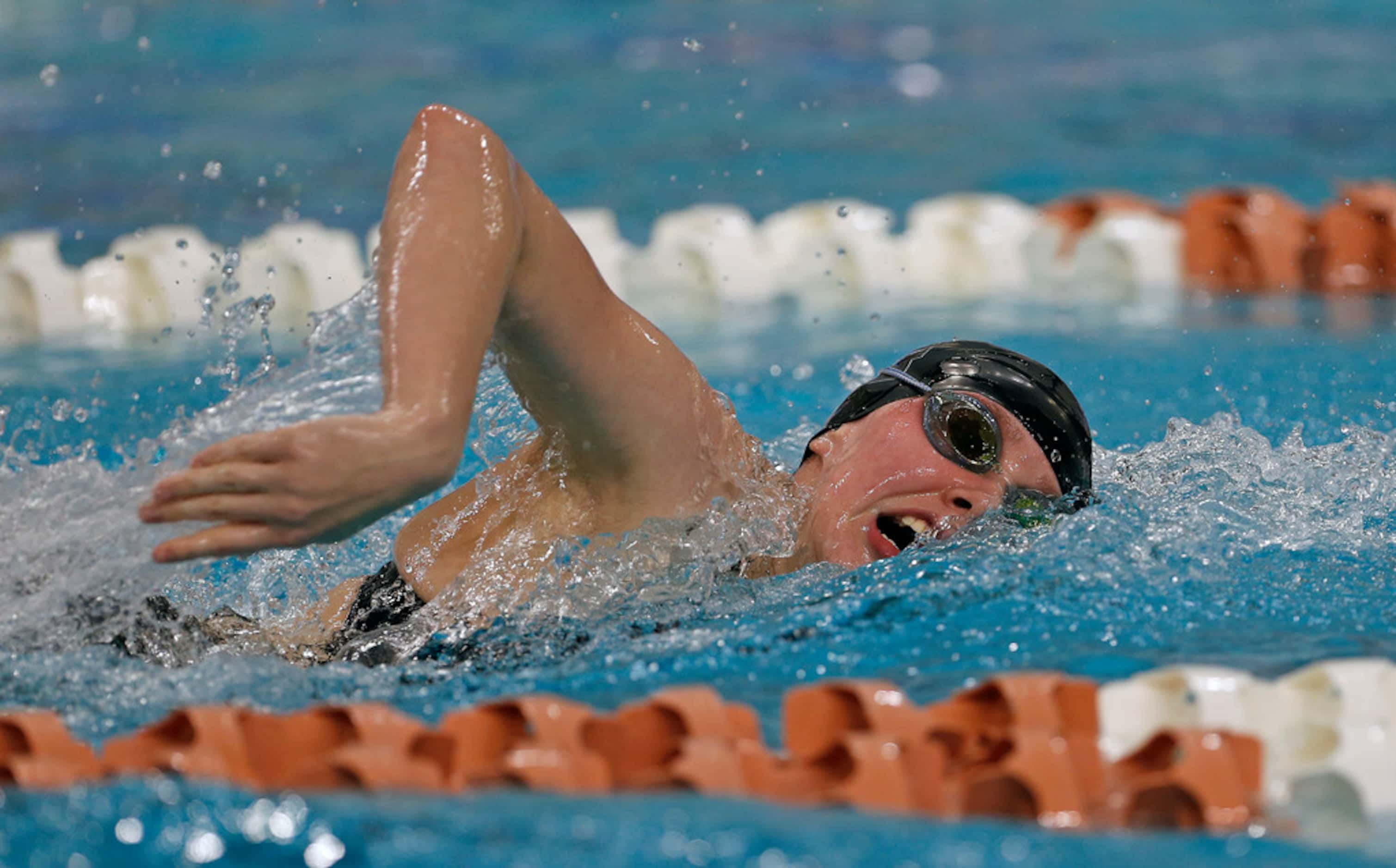 Class 5A preliminaries of the UIL state swimming and diving meet were held in Austin, Texas...