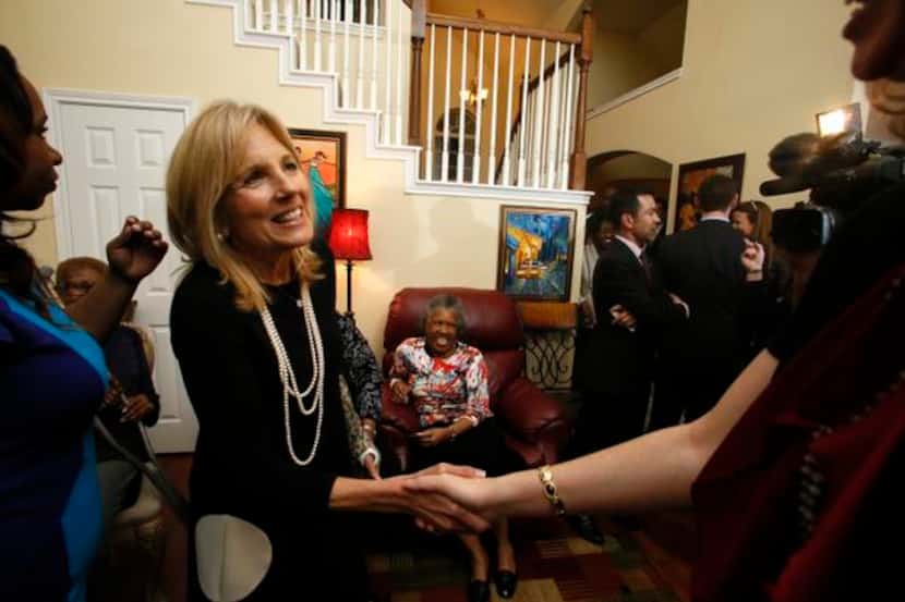 Jill Biden, wife of Vice President Joe Biden, helped kick off the latest drive to boost...