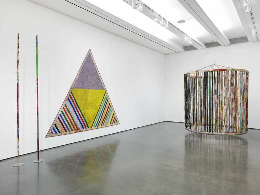 A photo of the installation of Alan Shields: Protracted Simplicity 1966 to 1985, Aspen Art...