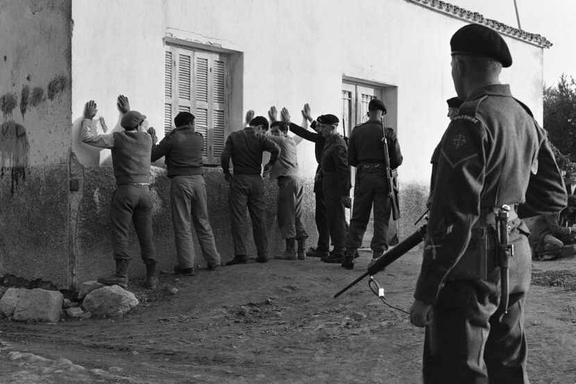 British security troops of the Wiltshire regiment, stationed at Agyrta camp in Kyrenia...