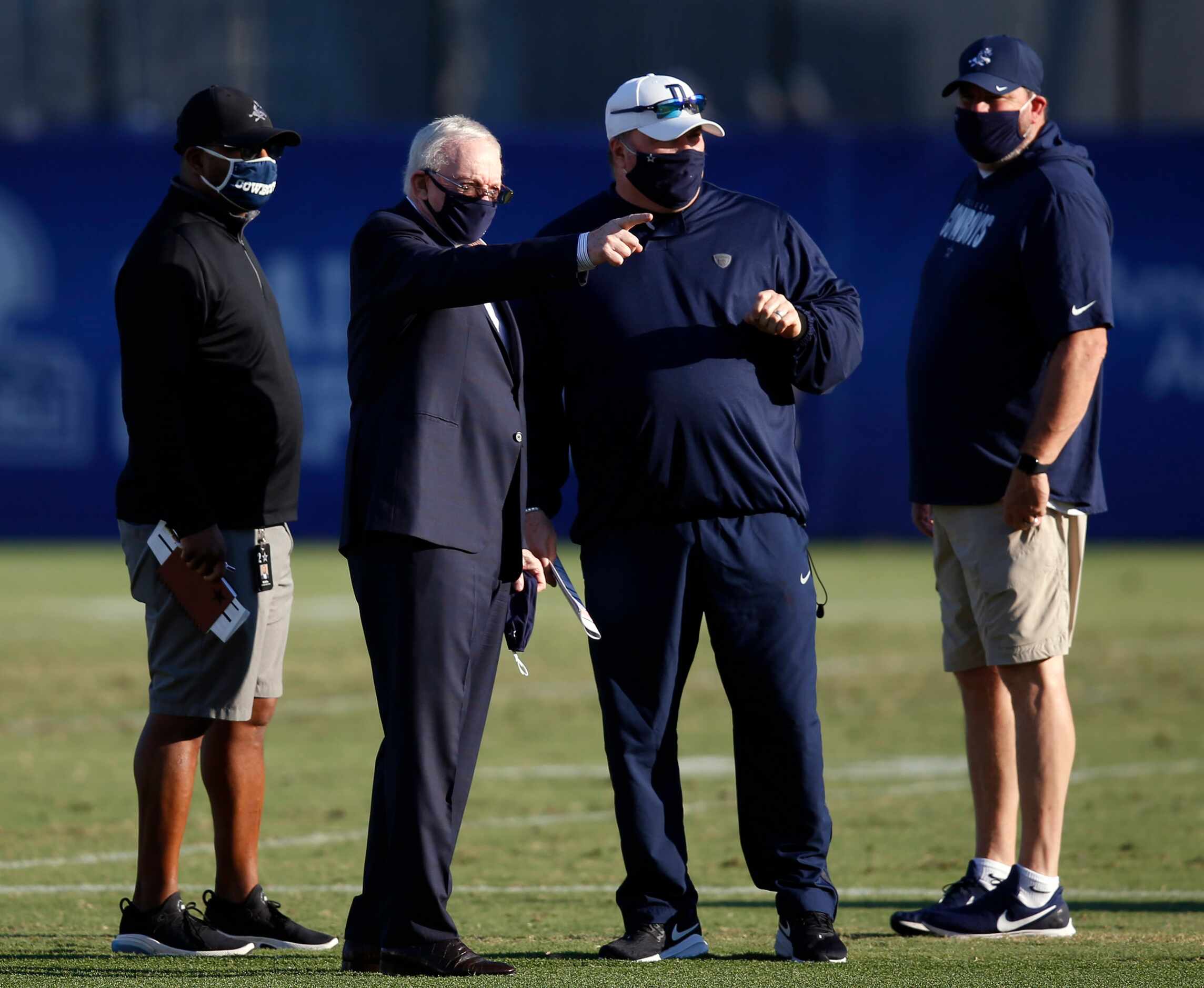 Dallas Cowboys vice president of player personnel Will McClay, Dallas Cowboys owner and...