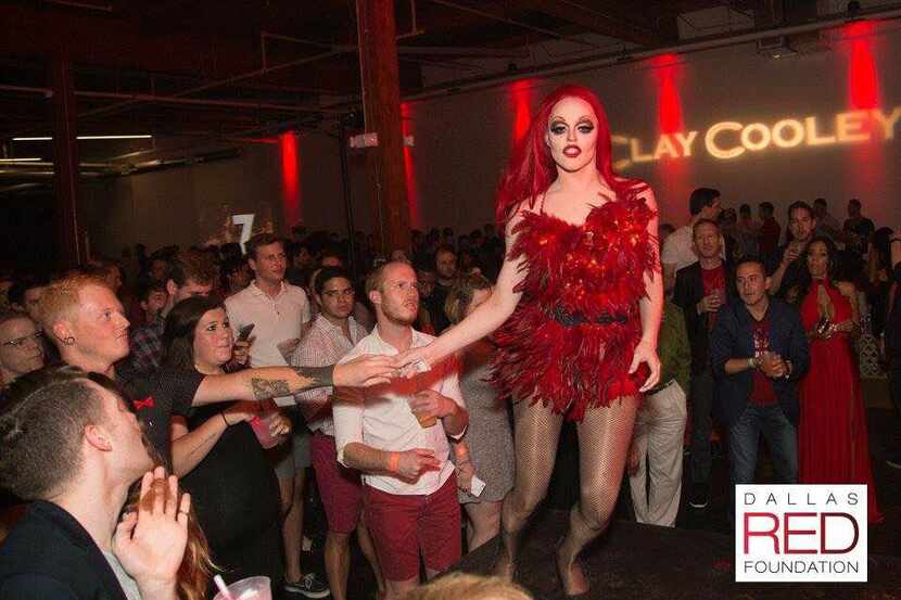 A performer at the Red Party by the Dallas Red Foundation