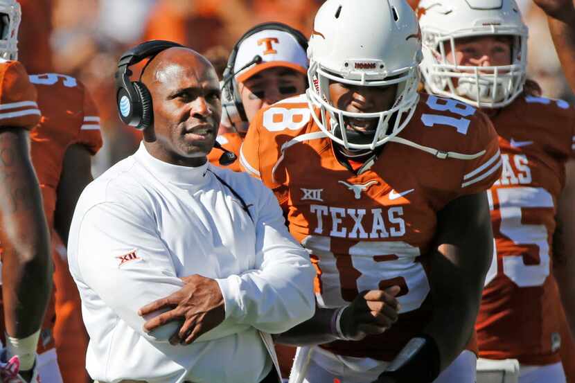 Texas head coach Charlie Strong is pictured during the Baylor University Bears vs. the...