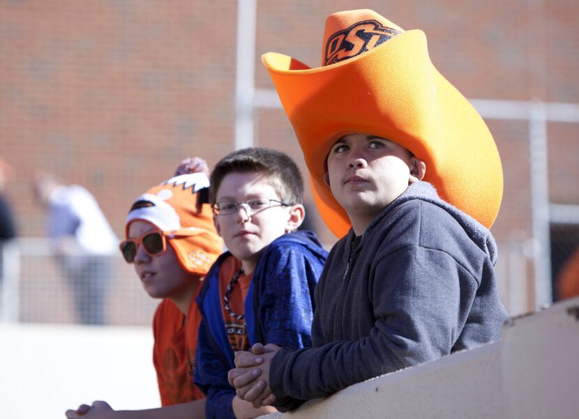 Nov 17, 2012; Stillwater OK, USA; Oklahoma State Cowboys fans before the game against the...