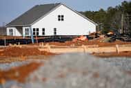 New home construction is shown on Jan. 16, 2024, in Kennesaw, Ga.