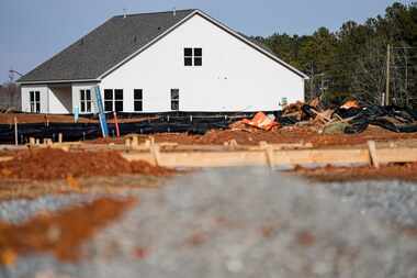 New home construction is shown on Jan. 16, 2024, in Kennesaw, Ga.