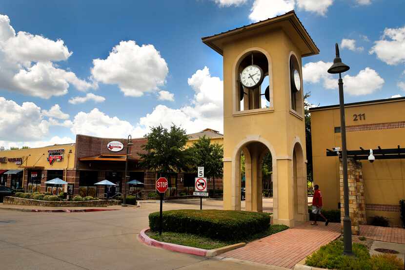 The City of DeSoto's Jim Baugh Government Center (right) is pictured in DeSoto Town Center...