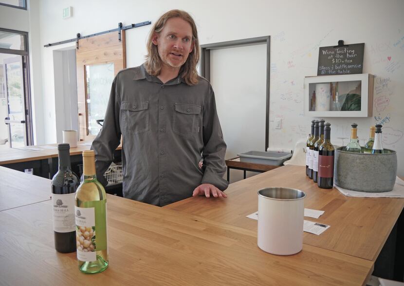 Winemaker Chris Hornbaker at the Eden Hill Winery at the Lofts, a new brick-and-mortar...