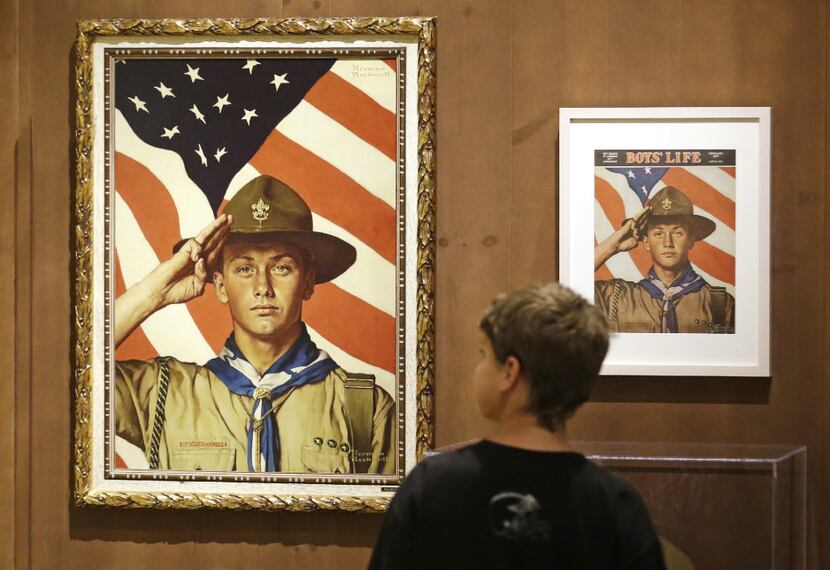 A Boy Scout-themed Norman Rockwell exhibition was on display at the Church History Museum in...