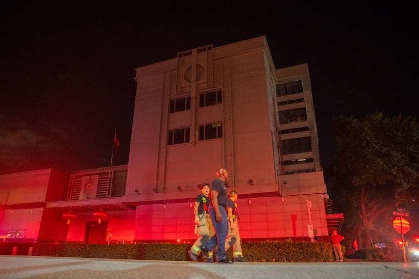 The Houston Fire Department responds to reports of a fire inside the Chinese Consulate on...