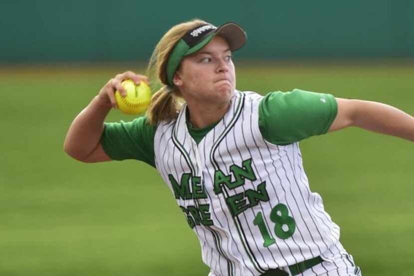 UNT third baseman Mallory Land, shown here in a game against Baylor, made Tuesday's list of...