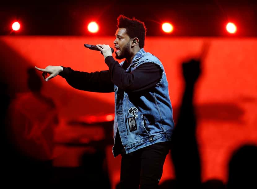 The Weeknd performs at the American Airlines Center in Dallas on Thursday, May 4, 2017.