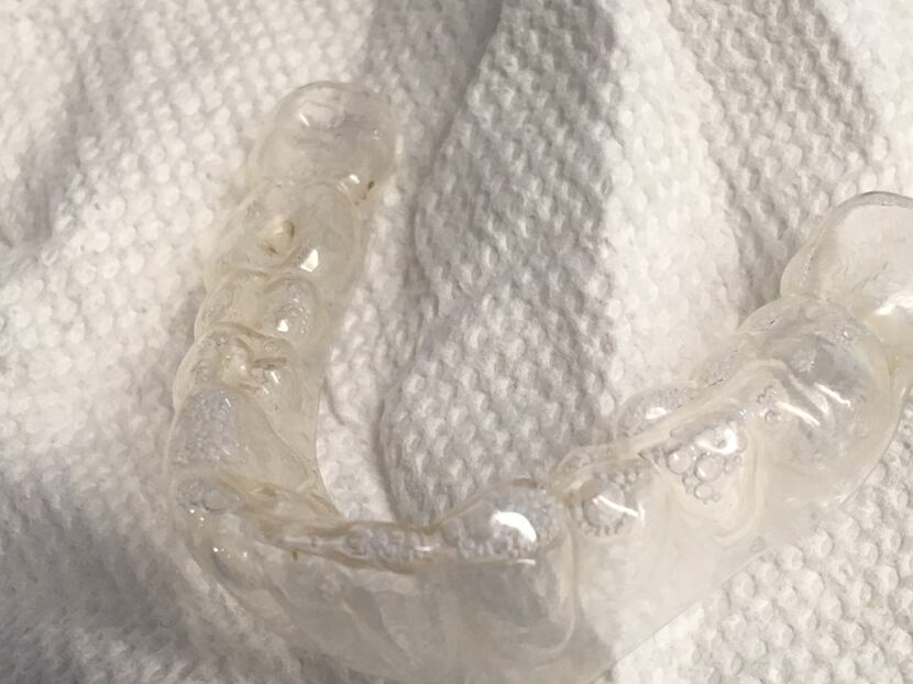 Much as these invisible braces hide from me when I take them out (with a nasty shlooosh...