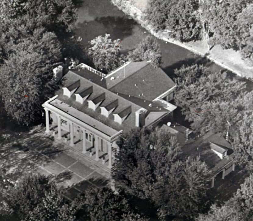 An aerial view of the lavish Troy Post mansion on Park Lane published in 1978.