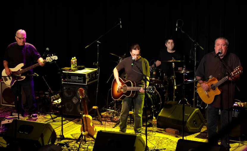 In this April 11, 2014 file photo, David Hidalgo, right, and Los Lobos perform at the...