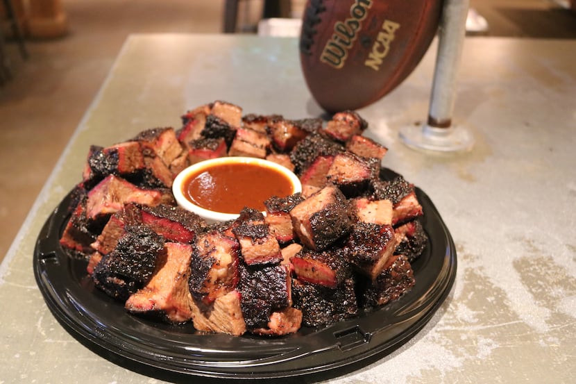 Ten50 BBQ in Richardson is selling a burnt ends tray for $100 for the Super Bowl