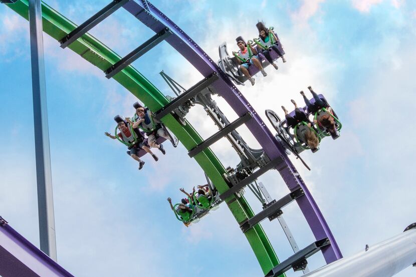 The Joker, a free-fly coaster, made its debut at Six Flags over Texas in 2017.