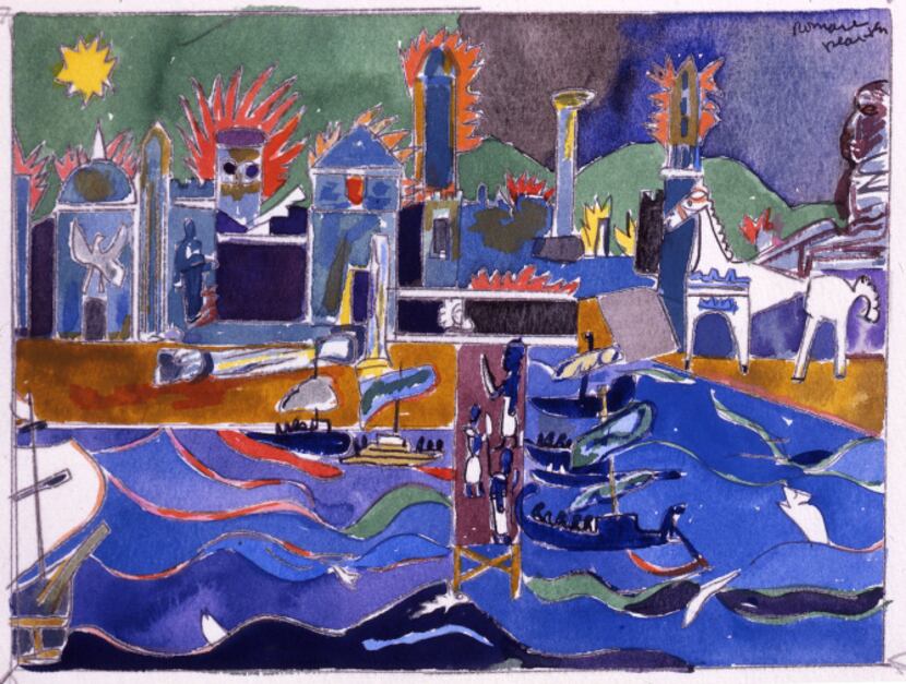 Romare Bearden's The Fall of Troy, 1977 Watercolor and graphite on paper