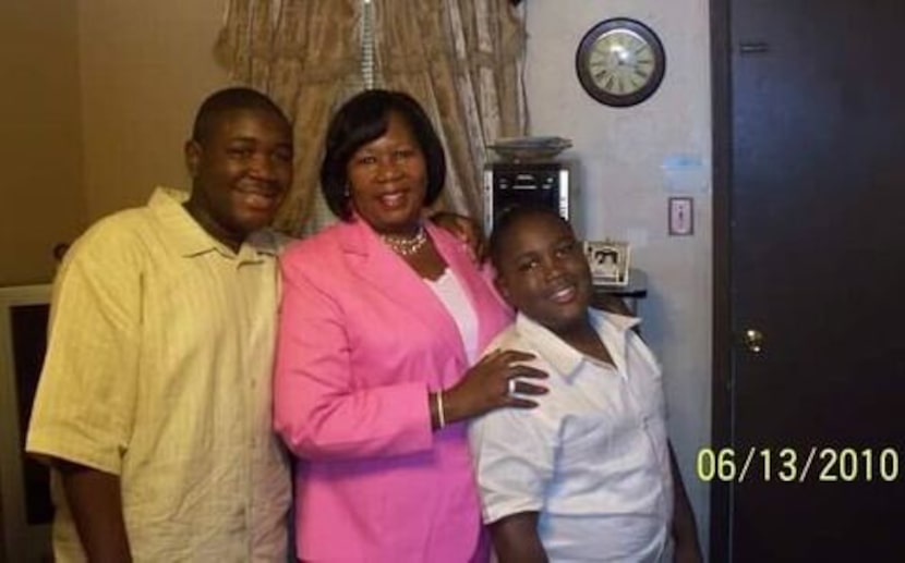 (From left) Kedarius “KD” Jackson, his mother Denise Jackson and his younger brother...