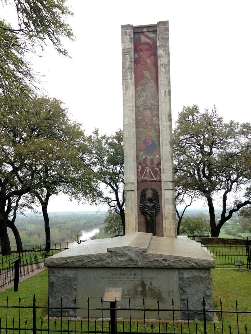 
A monument is dedicated to 52 Texas fighters killed in the 1840s.
