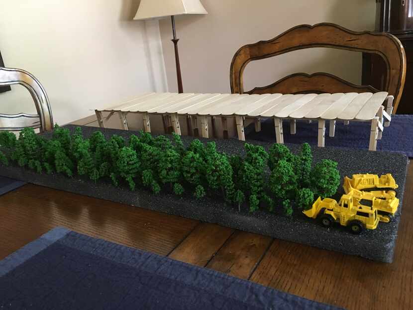 Dana McCormick, who has lived in Grapevine since 1995, constructed this mock model of...