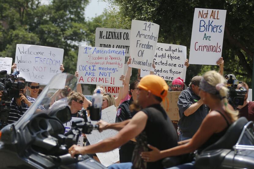 
Bikers gathered in Waco June 7 to protest what they say is the violation of rights of many...
