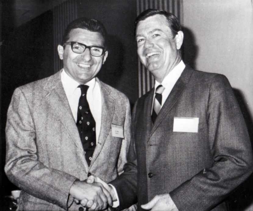 On January 15, 1970, coaches Joe Paterno (left) of Penn State and Darrell Royal of the...
