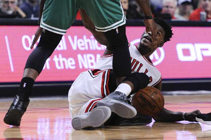Former Maverick Jae Crowder,shown here with Chicago's Jimmy Butler, has blossomed with the...