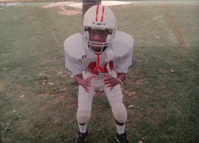 Cowboys defensive end Randy Gregory as a 9-year-old youth football player for the Medina...