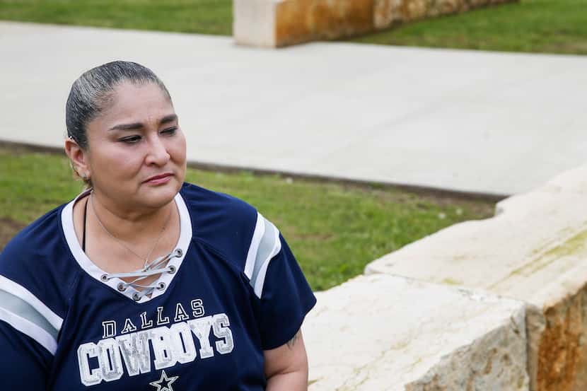 Norma Barrientos, 53, poses for a photo at her home in Dallas. Her mother, 79-year-old Mary...