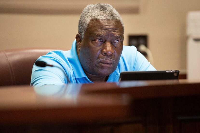 Mayor Pro Tem Tommy Scott listened to public comment during the City Council meeting in...