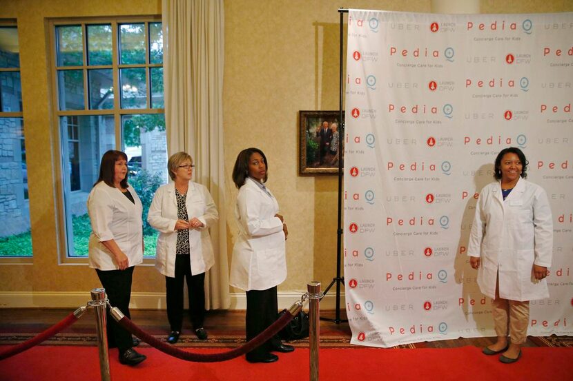 
Nurse practitioners (from left) Kathy Thomas, Mary Mallory and Roshunda Smith waited as...