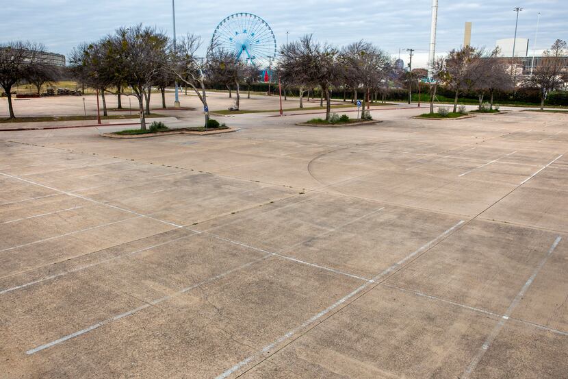 Parking lot 10 at Fair Park in Dallas. The lot, located along Fitzhugh Avenue and...