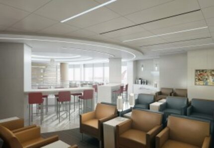  A concept for the renovated Admirals Lounge planned at Orlando International Airport....