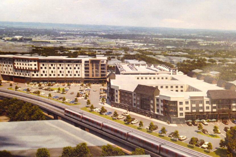 Architects drawings filed with the Dallas City Plan Commission show a mixed-use development...