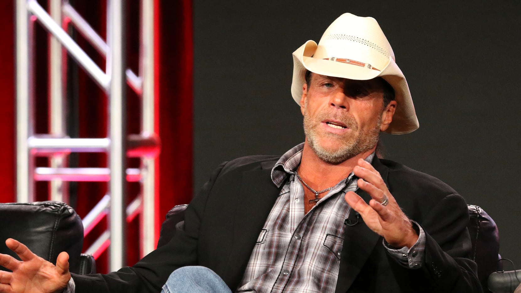 Shawn Michaels participates in the "WWE Monday Night Raw: 25th Anniversary" panel during the...